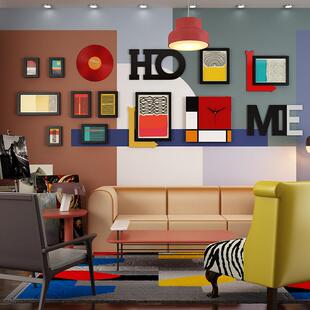 高子A1分8现代德里安A18相框_墙装饰画组合挂画装饰框挂蒙钟表照