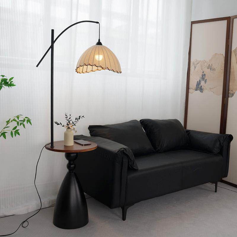 中古风落地灯客厅沙发旁边几氛围灯美式复古风卧室床头柜置物台灯