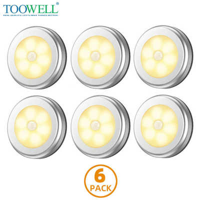 Motion Sensor Light新奇特圆形感应灯创意磁吸LED人体感应小夜灯