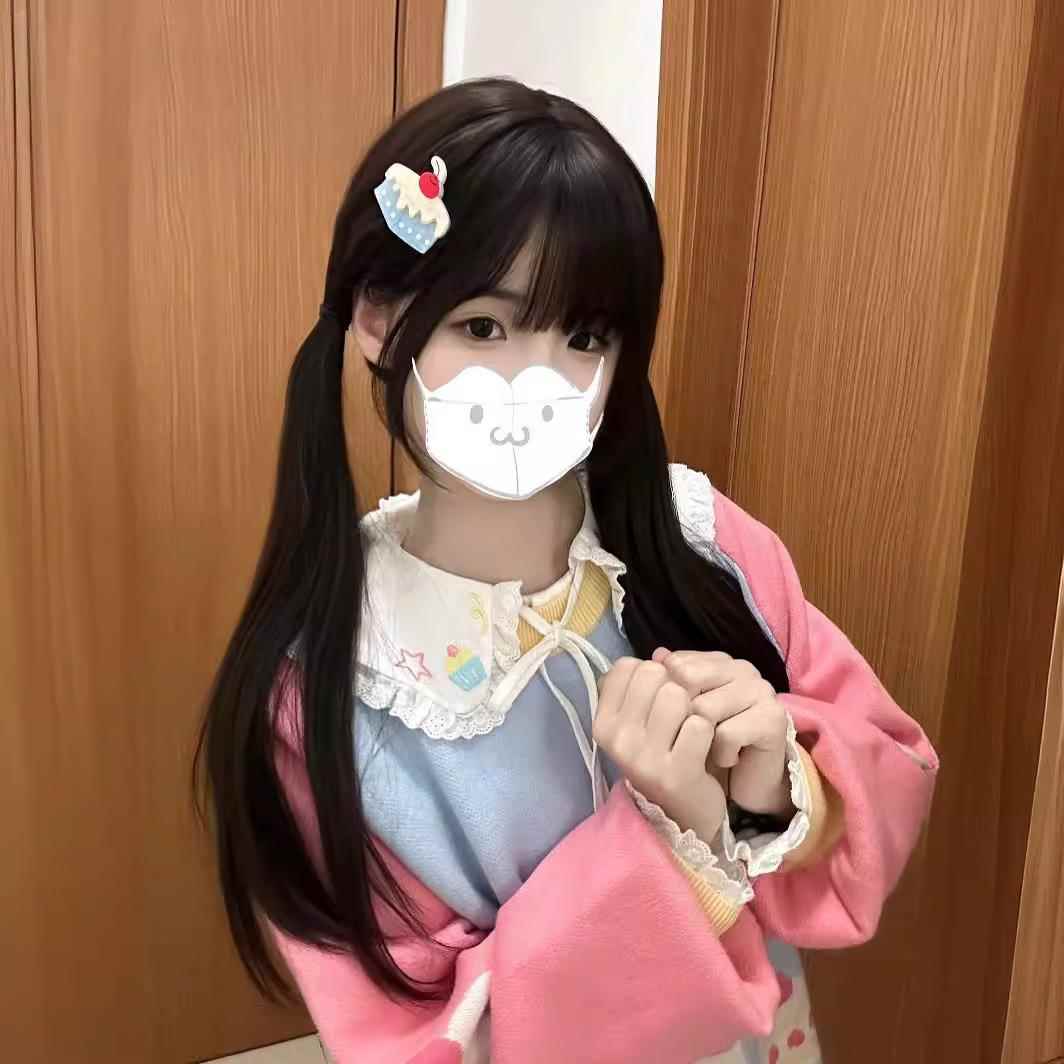 新款直销假发女长发黑棕色空气刘海自带鬓角长直发全头