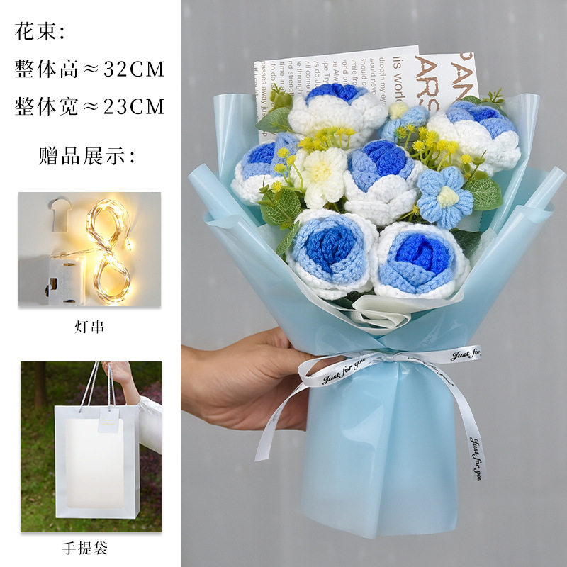向日葵手工花针织花束毛线编织仿真花朵纪念日花束礼物生日成品,家居饰品,餐桌花艺,淘宝优惠券,粉丝福利购,淘宝优惠卷