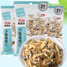 台湾viva万岁牌原味麻辣杏仁，小鱼干115g扁桃仁即食海味休闲零食品