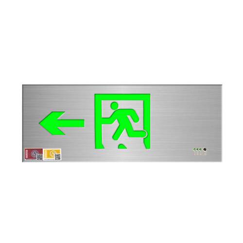 不锈钢嵌入式安全出口疏散指示灯消防逃生出口led应急指示牌暗装