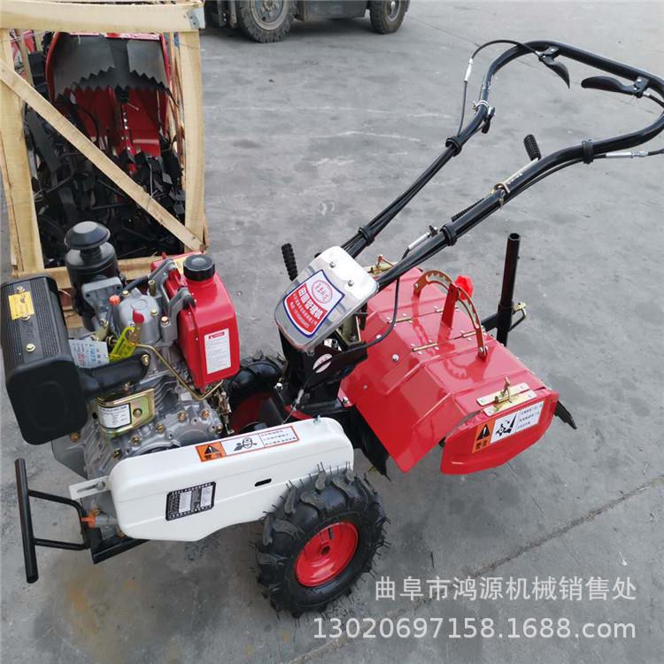 家用小型四驱微耕机 手扶开沟机旋耕机 农用手扶四驱开沟机