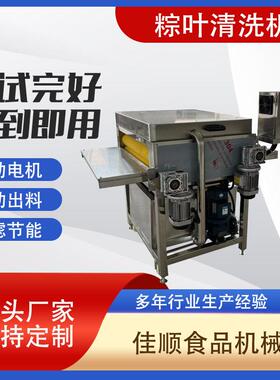 双层毛刷粽叶清洗机 白果叶箬竹叶刷洗机 全自动循环水洗叶机