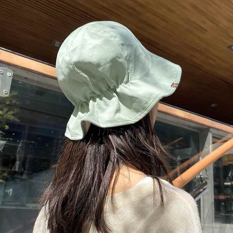 春天帽子女日系小众圆顶亮片松紧盆春夏时尚百搭逛街水桶渔夫帽韩