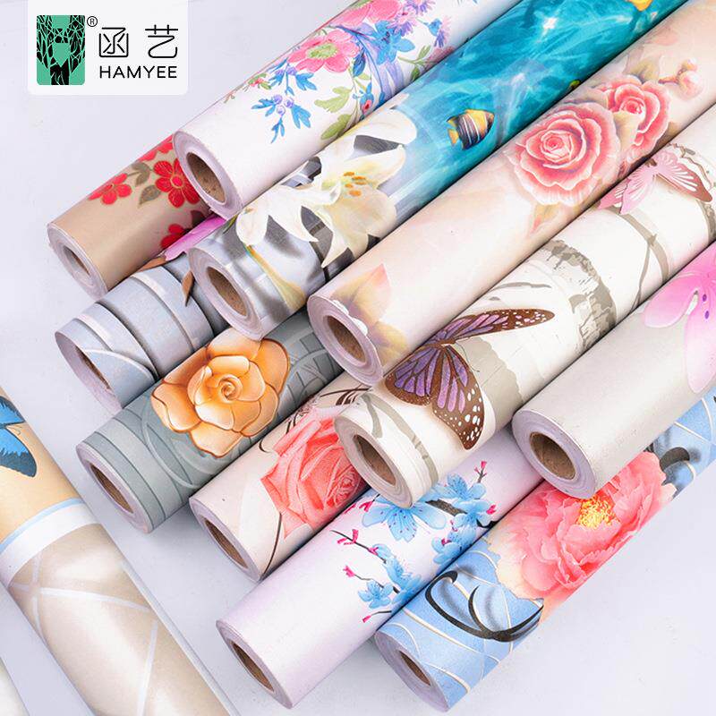 供跨境pvc防水墙纸自粘墙布欧式风格客厅电视背景墙卧室壁纸自贴