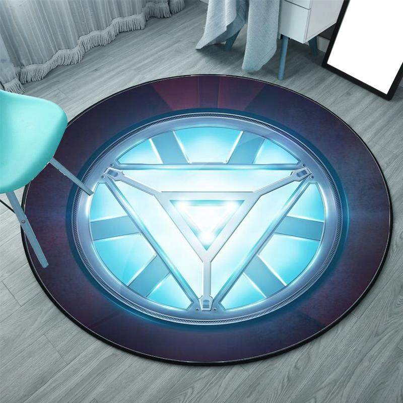 正品卡通圆形星五角学盾牌地毯电脑转椅习书桌地垫室床边男孩卡卧