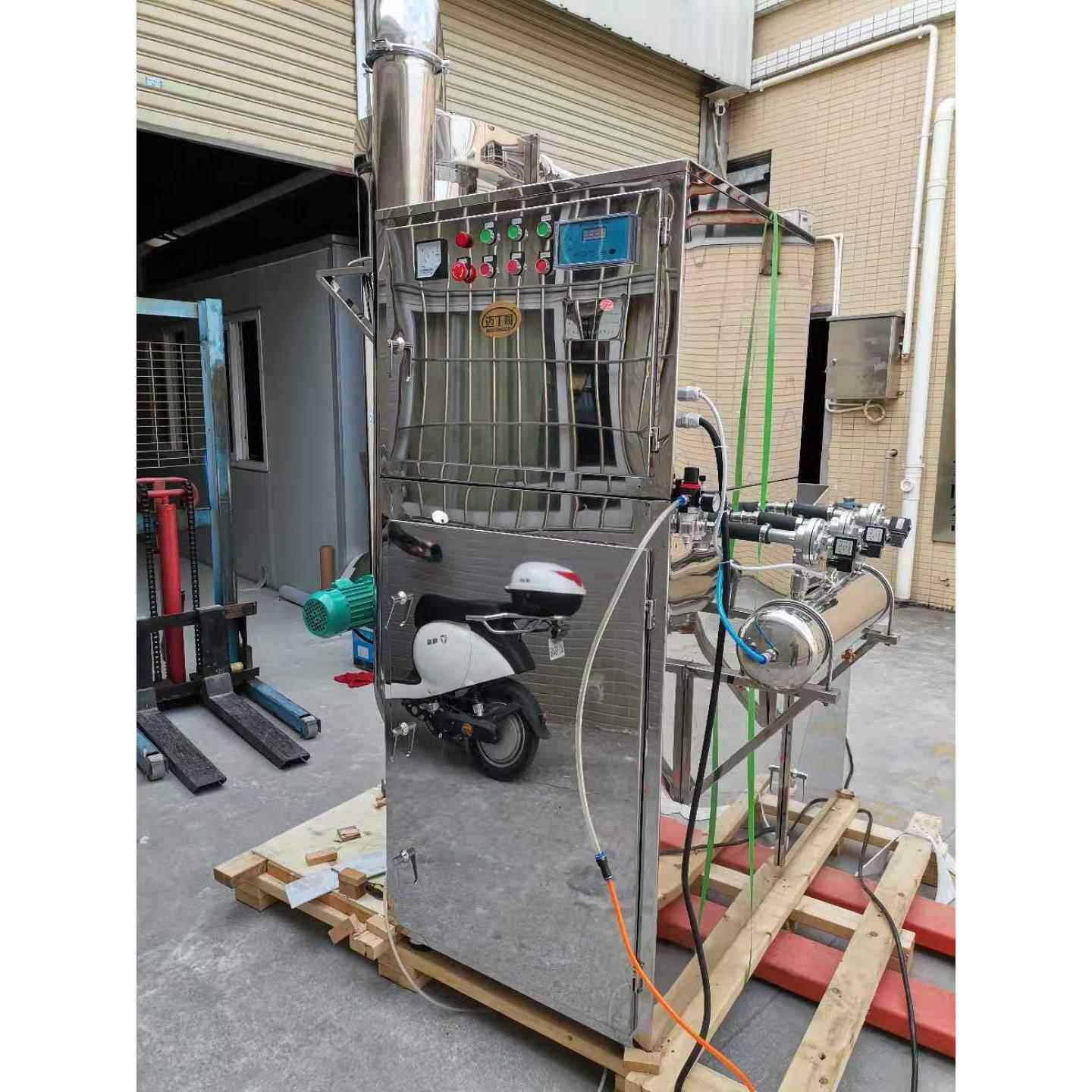 连续工作脉冲除尘粉碎机组旋风除尘304不锈钢药材吸尘粉碎机