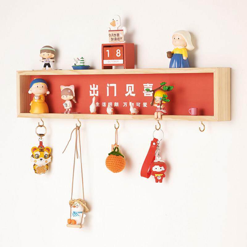 免打孔入户玄关钥匙置物架创意进门墙上挂钩装饰画画好寓意壁挂