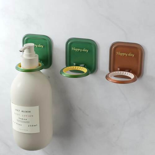 Wall-mounted shower gel holder for bathroom, no drilling req