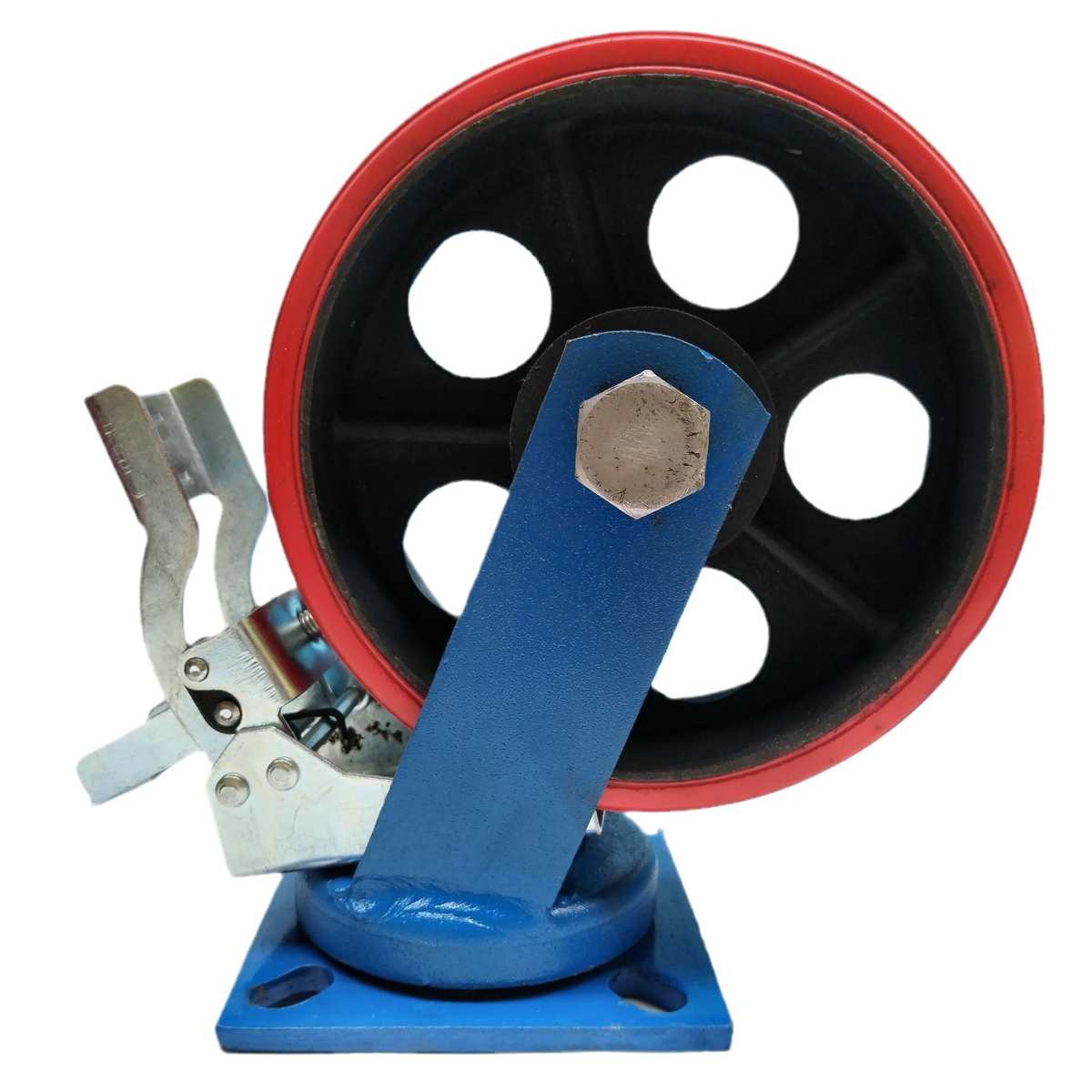 超重型6寸聚氨酯不易磨损抗压脚轮万向推车轮子现货万向轮脚轮