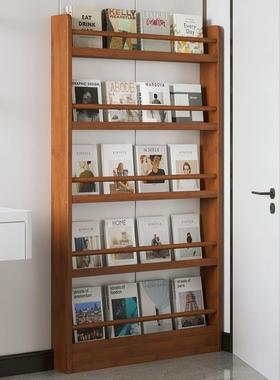 门后书置实木收纳柜儿童壁挂架多AL101074层墙上一架体靠墙缝隙窄