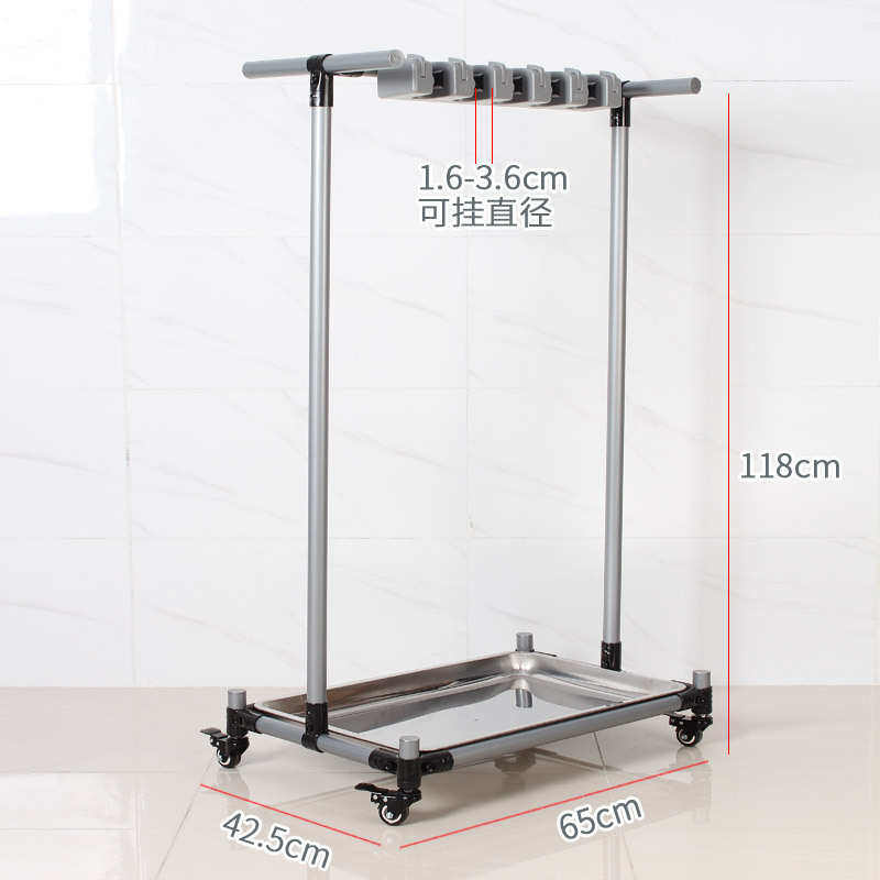 架5挂架钩海银灰色6扫把酒店可墩布专落地式拖把工厂移动挂架子架,家庭/个人清洁工具,粘钩,淘宝优惠券,粉丝福利购,淘宝优惠卷