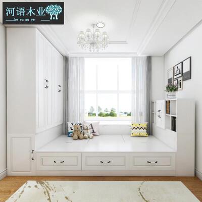 榻榻米衣柜床一体省空间多功能收纳床小户型衣帽间床头柜组合儿童