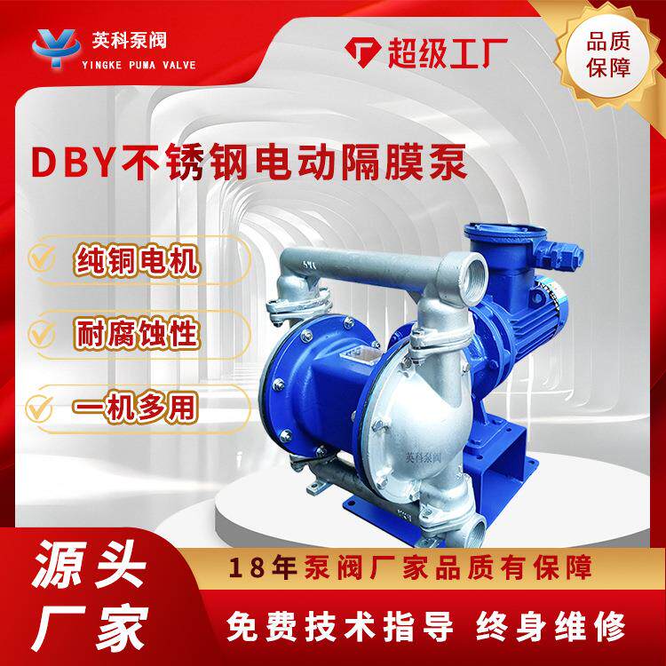 电动隔膜泵DB-25/80不锈钢304卧式耐腐蚀防爆酸碱溶剂四氟化工泵