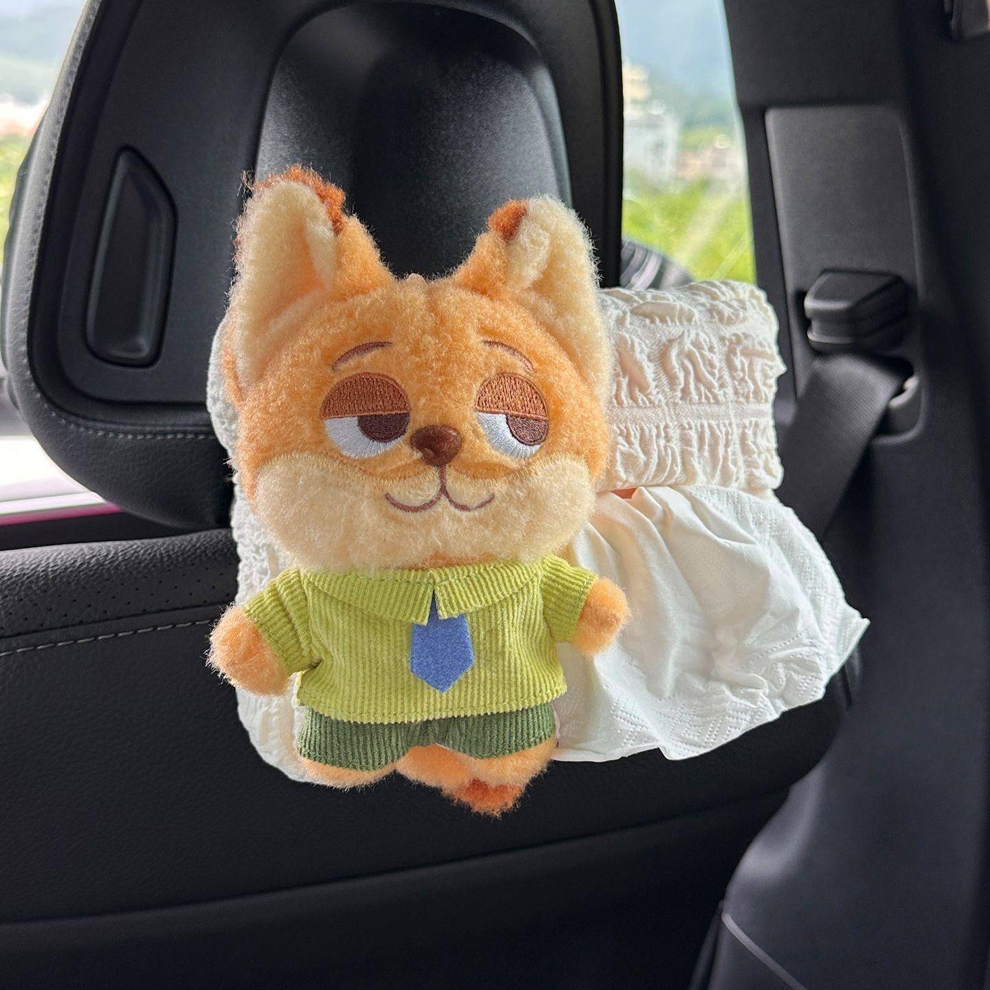 疯狂动物城车载纸巾盒汽车卫生纸盒车用纸袋车内挂袋可爱装饰品挂