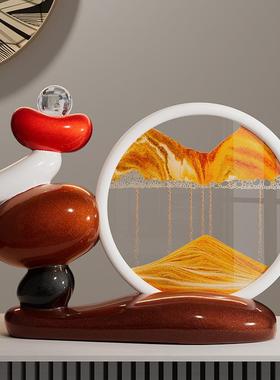 时来运转流沙ltao8693画摆件奢高档厅电柜酒柜办公视室招财家居装