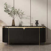 轻奢入户玄关柜现代简约餐边柜极简客厅摆设装 饰柜靠墙收纳储物柜