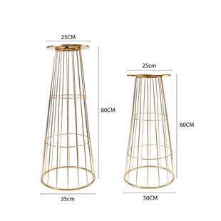 北欧花风落地瓶路引ZPA花架T桌台婚庆金属电镀花器酒店餐厅家居摆