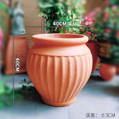 园林陶罐酒店粗线条红陶会邮造景陶土特大号所装花盆包户外景观