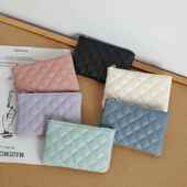 菱格短款 新款 PU软皮零钱包跨境超轻女士卡片硬币包袋 现货