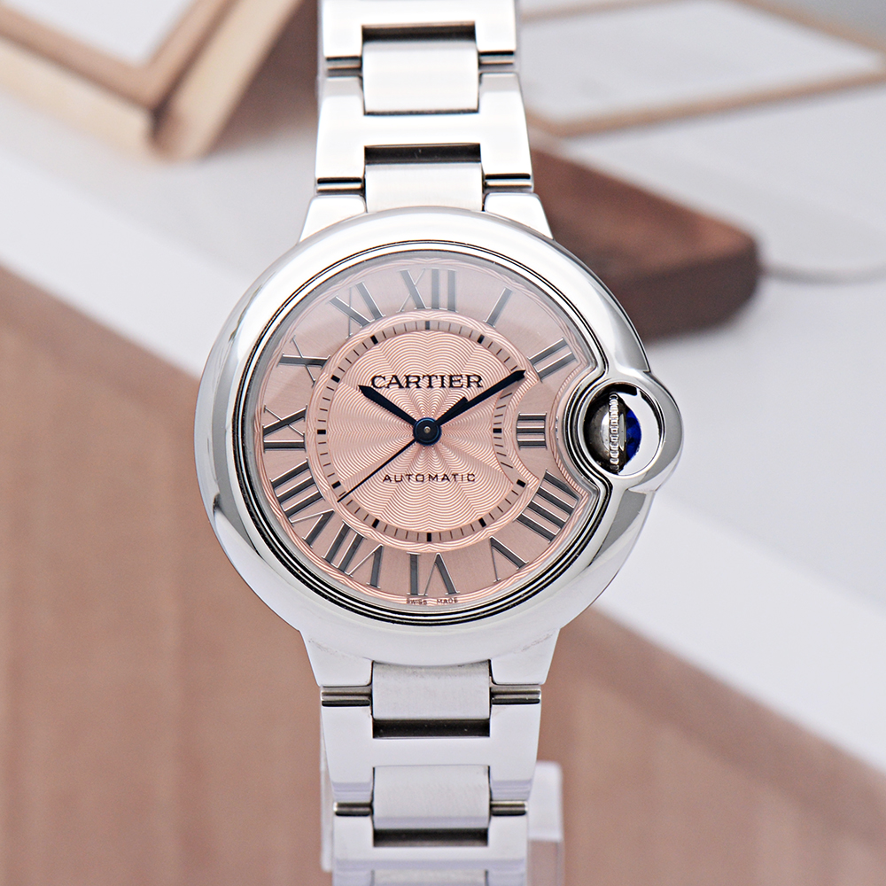 爆款主推98新卡地亚蓝气球系列33MM全自动机械WSBB0046女士手表