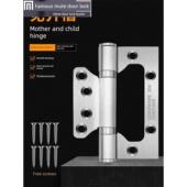 明门4寸加厚304不锈钢母铰炼无槽静音轴承房木门活页5寸铰炼