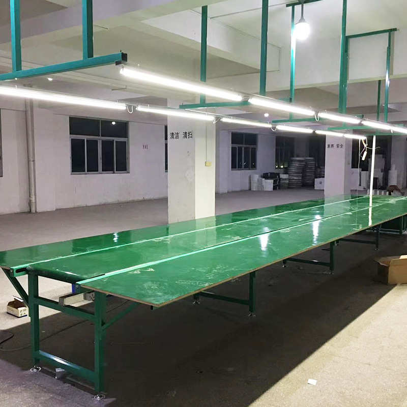 铝型流水线双层组装拉生产线皮带不锈钢输送机防静电工作台吊灯架