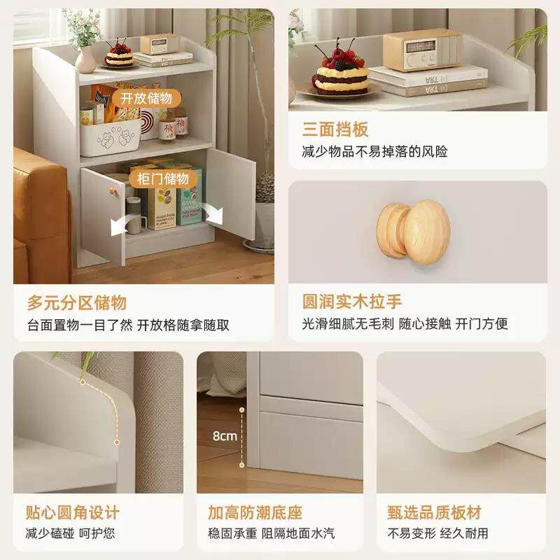 客厅置物柜落地茶水柜子收纳柜杂物柜备餐柜餐边柜靠墙一体储物柜