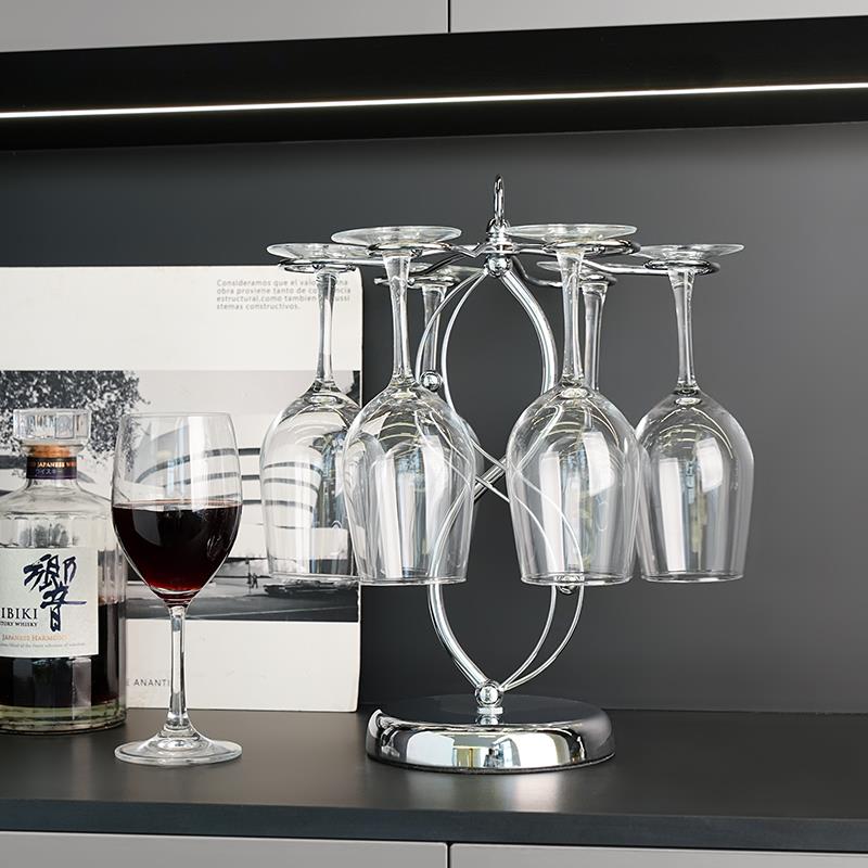 家用红酒杯架酒柜红酒架摆件葡萄酒装饰品醒酒器铁艺架子现代轻奢