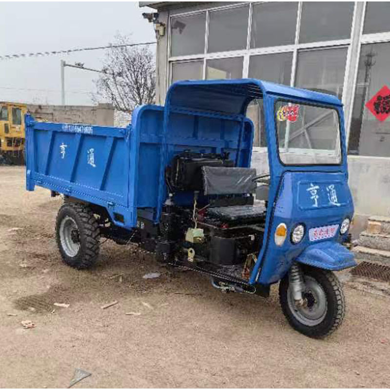 液压自卸三轮车 柴油电启动25马力工程农用两用三轮车