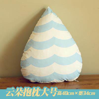 正品欧风原创设计水滴云抱朵可爱造型纯棉格家居北枕靠垫腰枕