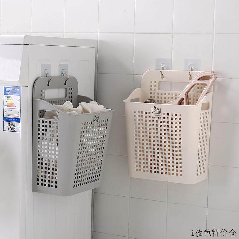 多功能壁挂式脏衣篮塑料脏衣服收纳筐浴室挂式立体大容量收纳篮子