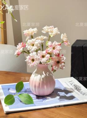 ins多头玫瑰花蔷薇花仿真花干花客厅茶几花家居摆件玫瑰假花装饰