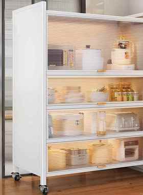 思德来厨房置物架多层带柜门橱柜多功能微波炉支持