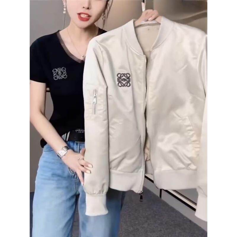 香港时尚夹克版短外套女2025年春秋季新款百搭圆领棒球服休闲上衣