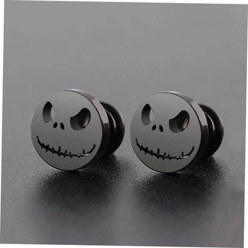 Halloween titanium steel stud skull pumpkin stud earrings
