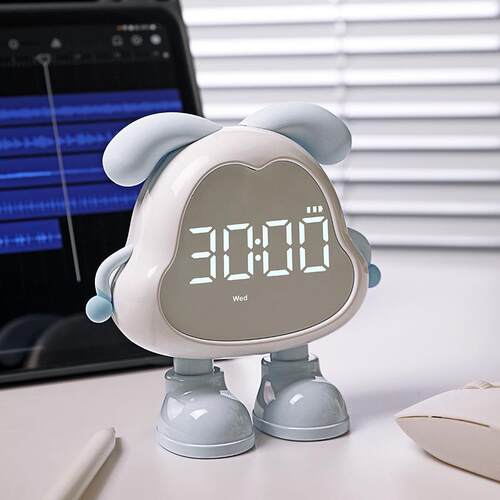 新款初中生专用智能充电款时钟 高颜值静音夜光电子闹钟