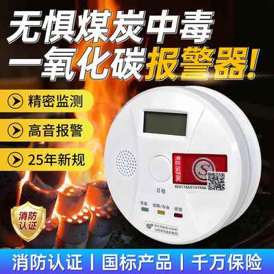 一氧化碳检测报警器家用车用露营CO报警器煤炭木炭排放气体检测仪
