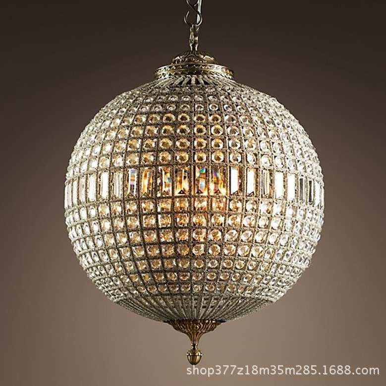 现代简约水晶球RH书房床头豪华会所客厅卧室餐厅别墅酒店工程吊灯