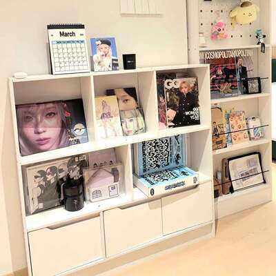 实木书VGT架一落地置物架家用书墙柜储物柜体靠多层置物架沙柜发