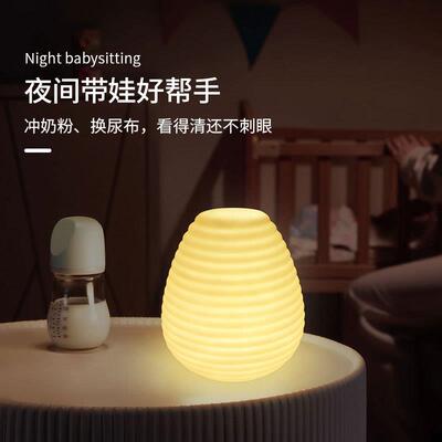 l灯ed发光蜂窝LTI螺纹灯手提夜爆款跨小境露营简约灯时尚创意遥控