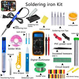 电烙铁 kit万用表电笔测电焊接维修套装 60W调温soldering iron
