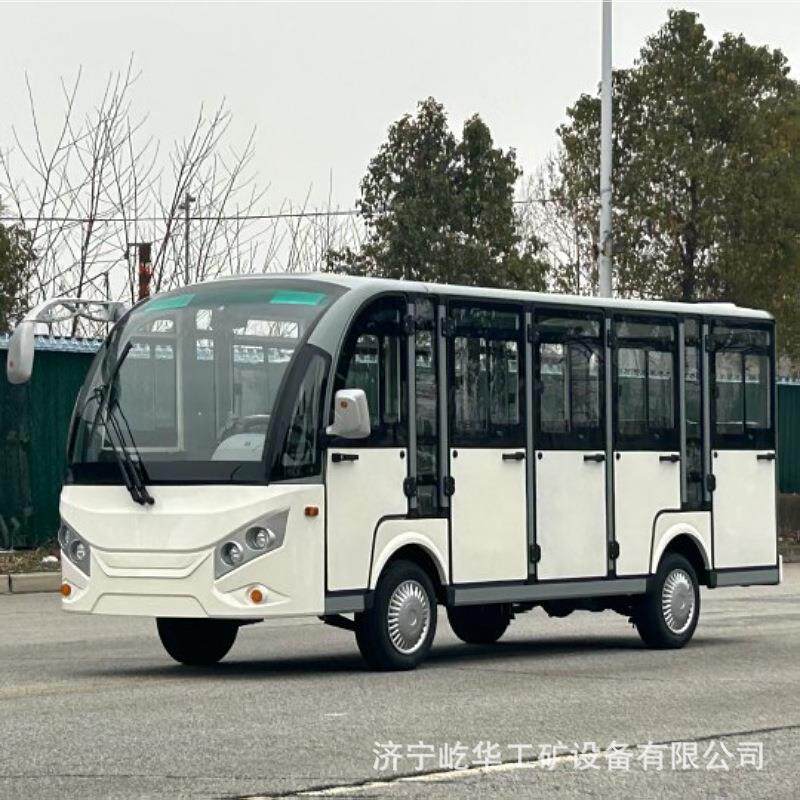厂家供应电动观光车四轮11座旅游景区售楼处看房车酒店接待摆渡车