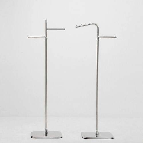 服装店展示架陈列架落地式不锈钢侧挂衣架中岛正挂橱窗女装店货架