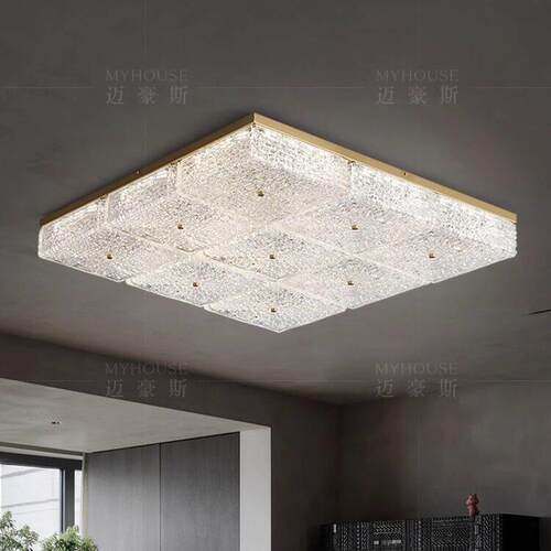 2024新款轻奢全铜客厅灯吸顶灯现代简约高级感LED主卧饭厅卧室灯