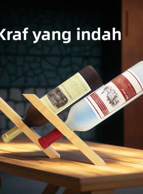 个性红酒架摆件简约样板房工艺品装饰创意客厅酒柜家居桌摆设悬浮