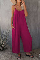 WoodBerry Womens Backless Spaghetti Strap Jumpsuit Summer thumbnail 8