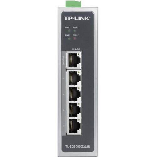 TP-LINK TL-SG1005工业级交换机千兆5口即插即用铝合金外壳导轨式